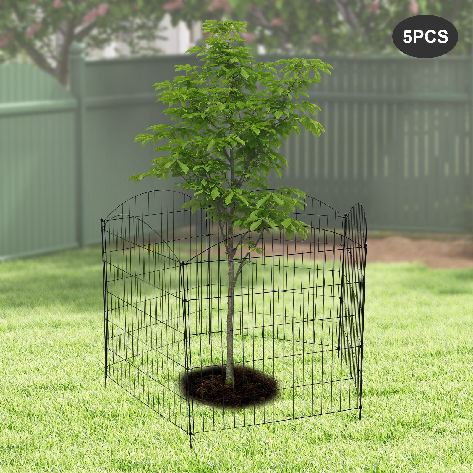 5PCS Garden Fences, Non-Digging Fences, Garden Barrier for Dog Chicken used in Gardens, Courtyards, Parks 5PCS Garden Fences, Non-Digging Fences, Garden Barrier for Dog Chicken used in Gardens, Courtyards, Parks