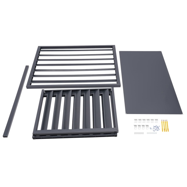 Air conditioning fence 2-3P four sides 110x80x60-gray, Air Conditioner Fence Screen, Air Conditioner Privacy Screen, Air Conditioner Screen