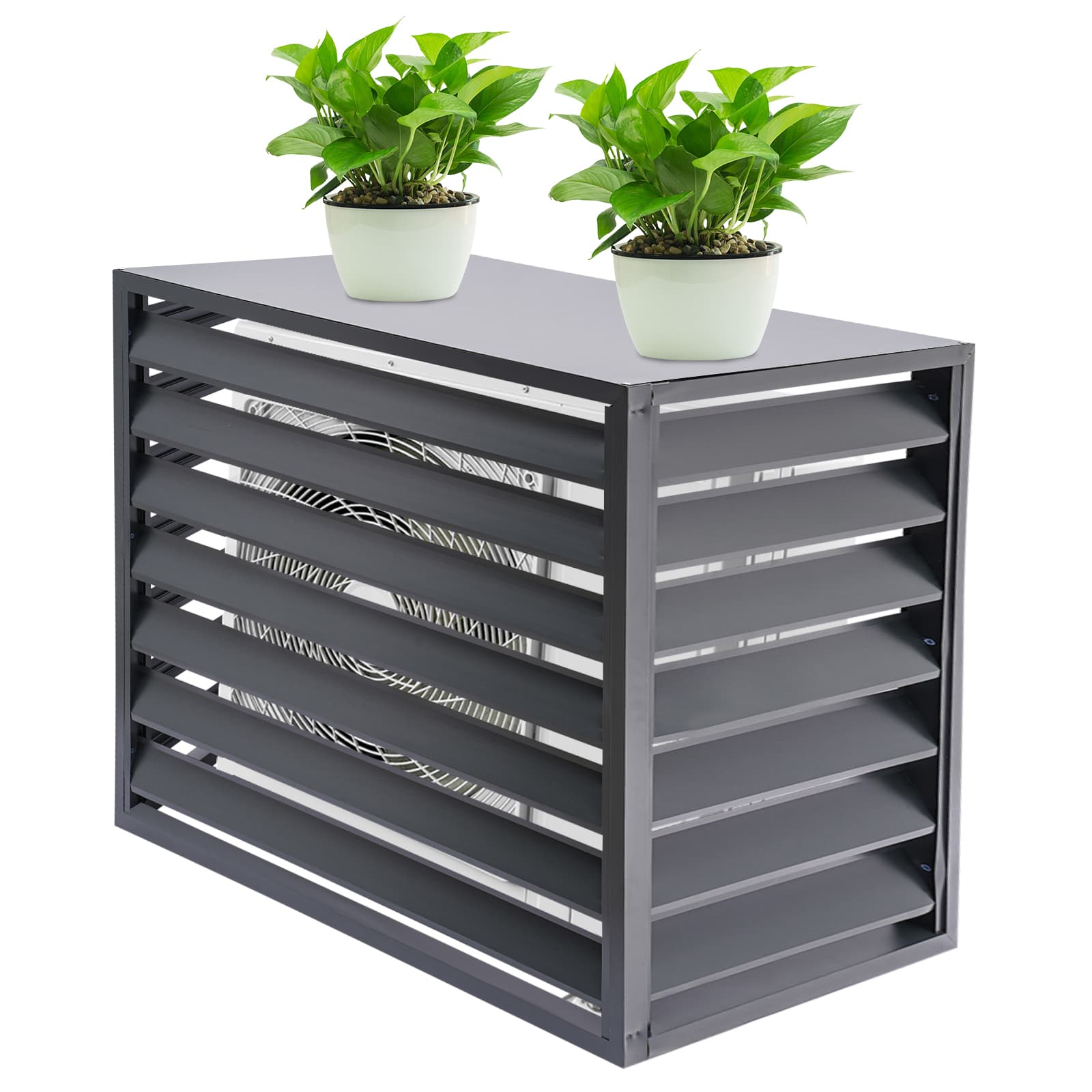 Air conditioning fence 2-3P four sides 110x80x60-gray, Air Conditioner Fence Screen, Air Conditioner Privacy Screen, Air Conditioner Screen