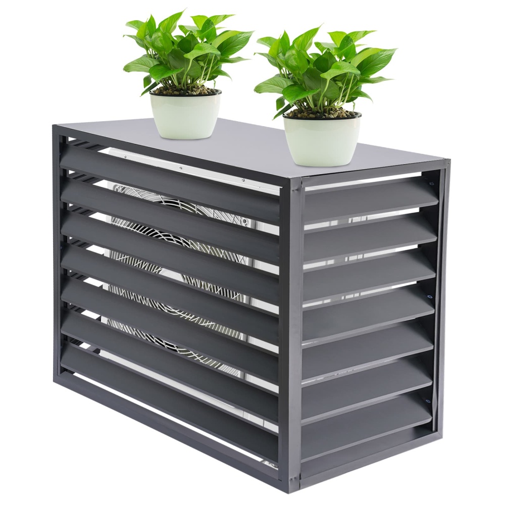 Air conditioning fence 2-3P four sides 110x80x60-gray, Air Conditioner Fence Screen, Air Conditioner Privacy Screen, Air Conditioner Screen