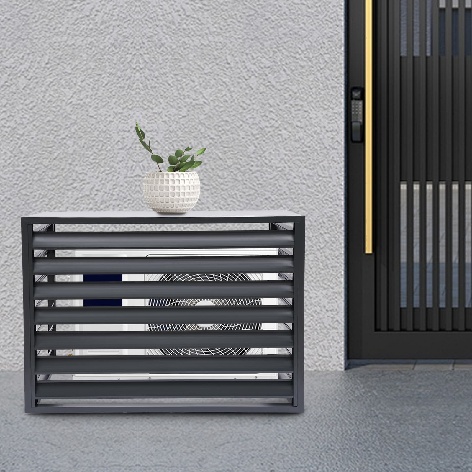 Air conditioning fence 2-3P four sides 110x80x60-gray, Air Conditioner Fence Screen, Air Conditioner Privacy Screen, Air Conditioner Screen Air conditioning fence 2-3P four sides 110x80x60-gray, Air Conditioner Fence Screen, Air Conditioner Privacy Screen, Air Conditioner Screen