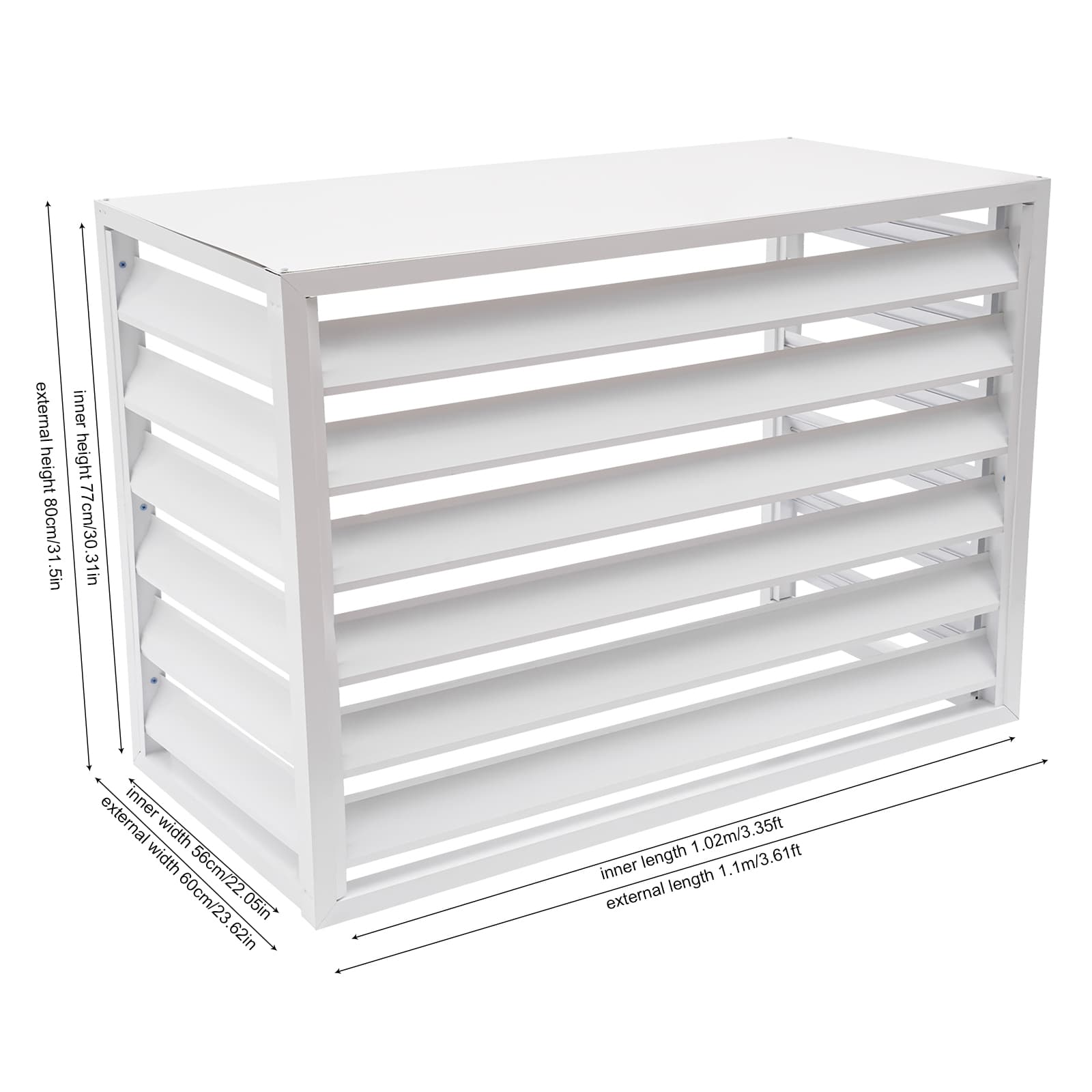 Air conditioning fence 2-3P four sides 110x80x60-white ,Air Conditioner Fence Screen, Air Conditioner Privacy Screen, Air Conditioner Screen Air conditioning fence 2-3P four sides 110x80x60-white ,Air Conditioner Fence Screen, Air Conditioner Privacy Screen, Air Conditioner Screen