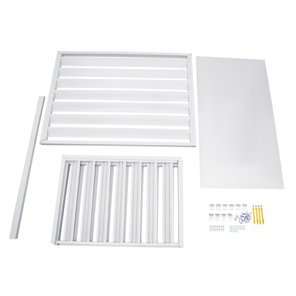 Air conditioning fence 2-3P four sides 110x80x60-white ,Air Conditioner Fence Screen, Air Conditioner Privacy Screen, Air Conditioner Screen