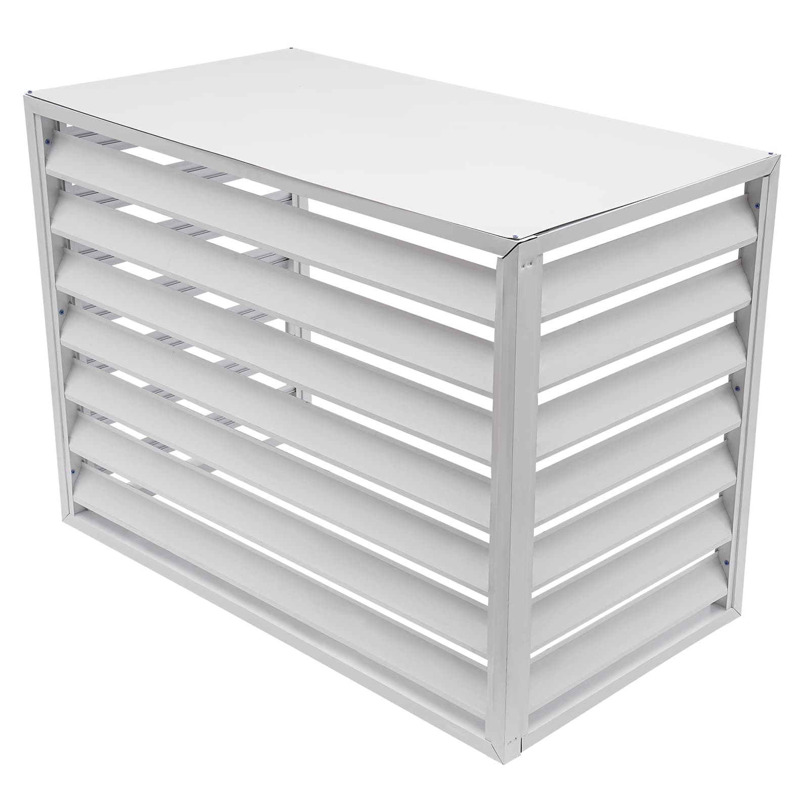 Air conditioning fence 2-3P four sides 110x80x60-white ,Air Conditioner Fence Screen, Air Conditioner Privacy Screen, Air Conditioner Screen