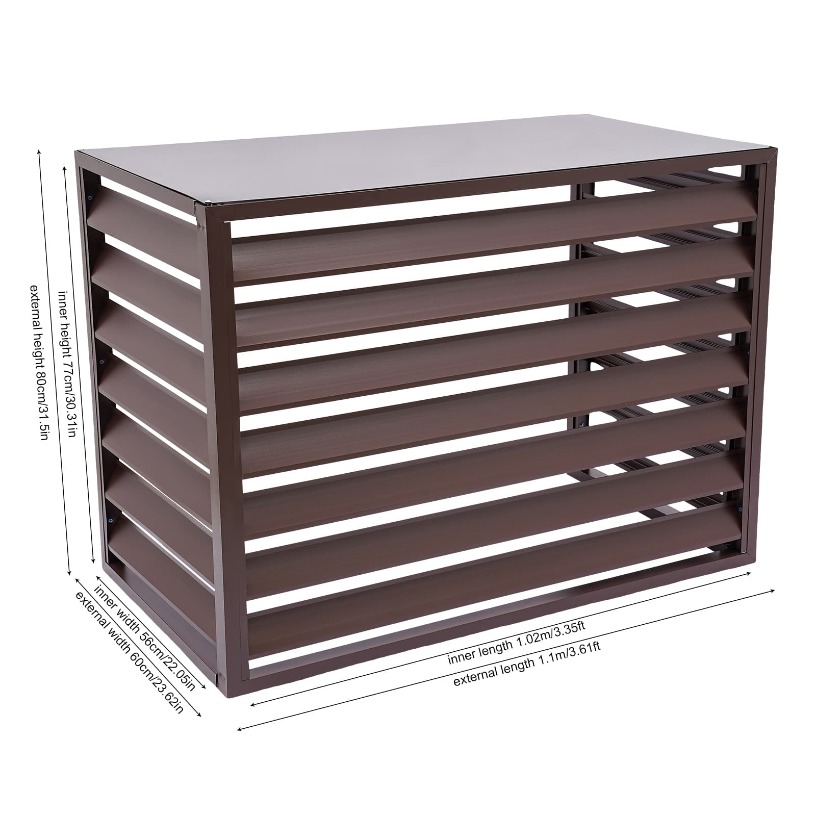Air conditioning fence 2-3P four sides 110x80x60-brown, Air Conditioner Fence Screen, Air Conditioner Privacy Screen, Air Conditioner Screen Air conditioning fence 2-3P four sides 110x80x60-brown, Air Conditioner Fence Screen, Air Conditioner Privacy Screen, Air Conditioner Screen