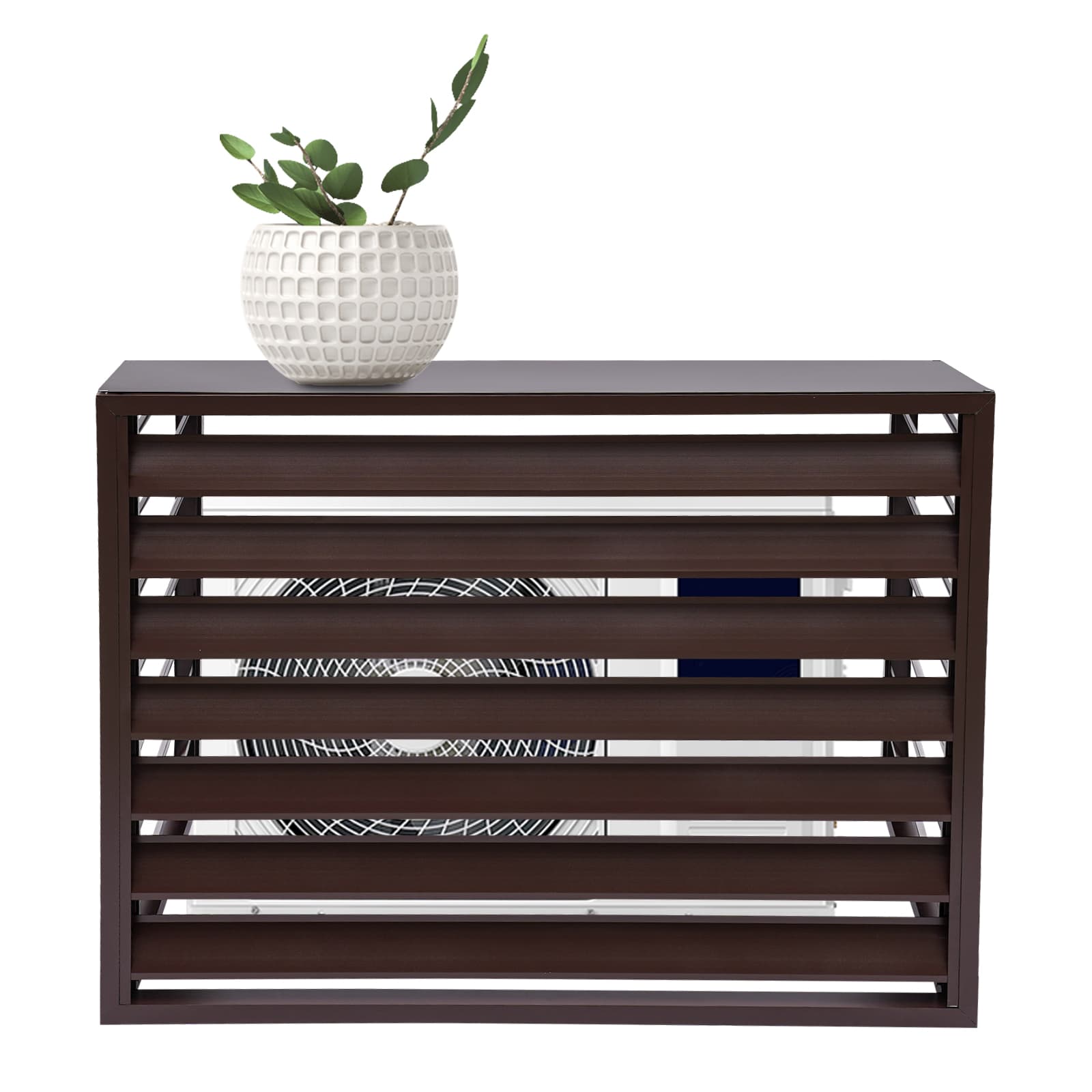 Air conditioning fence 2-3P four sides 110x80x60-brown, Air Conditioner Fence Screen, Air Conditioner Privacy Screen, Air Conditioner Screen