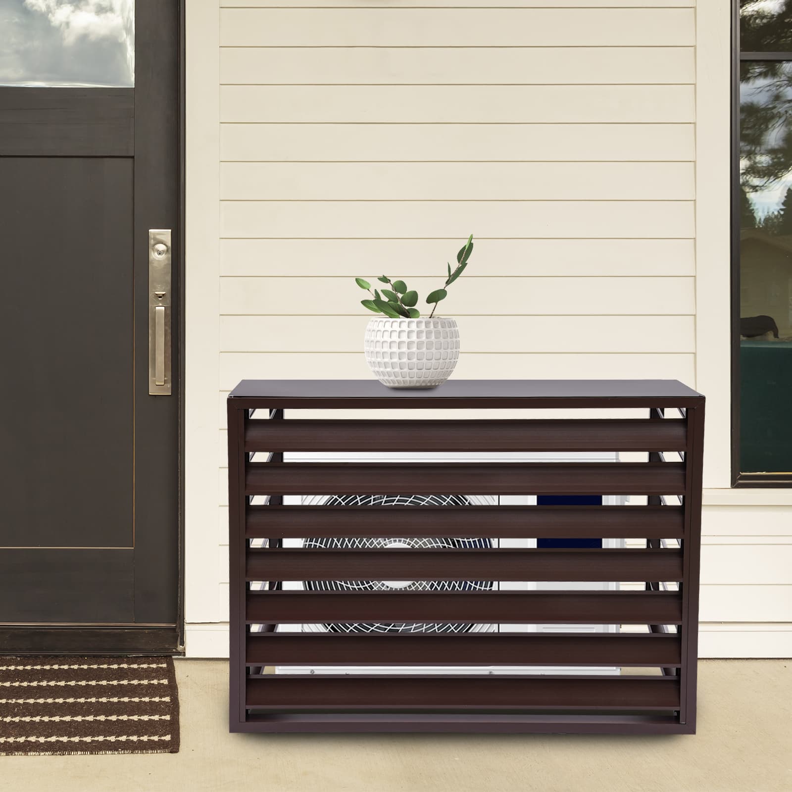Air conditioning fence 2-3P four sides 110x80x60-brown, Air Conditioner Fence Screen, Air Conditioner Privacy Screen, Air Conditioner Screen Air conditioning fence 2-3P four sides 110x80x60-brown, Air Conditioner Fence Screen, Air Conditioner Privacy Screen, Air Conditioner Screen