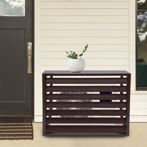 Air conditioning fence 2-3P four sides 110x80x60-brown, Air Conditioner Fence Screen, Air Conditioner Privacy Screen, Air Conditioner Screen