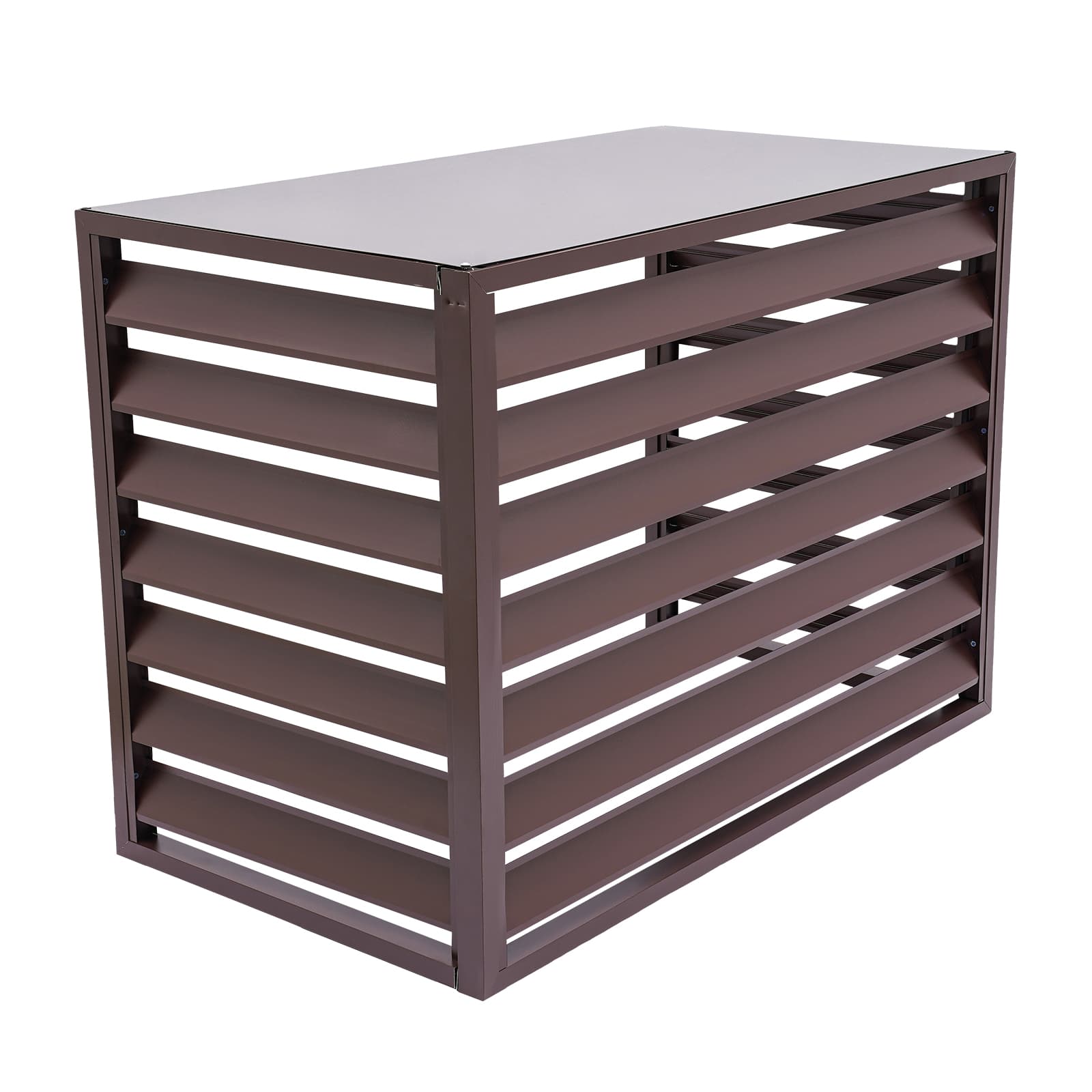 Air conditioning fence 2-3P four sides 110x80x60-brown, Air Conditioner Fence Screen, Air Conditioner Privacy Screen, Air Conditioner Screen