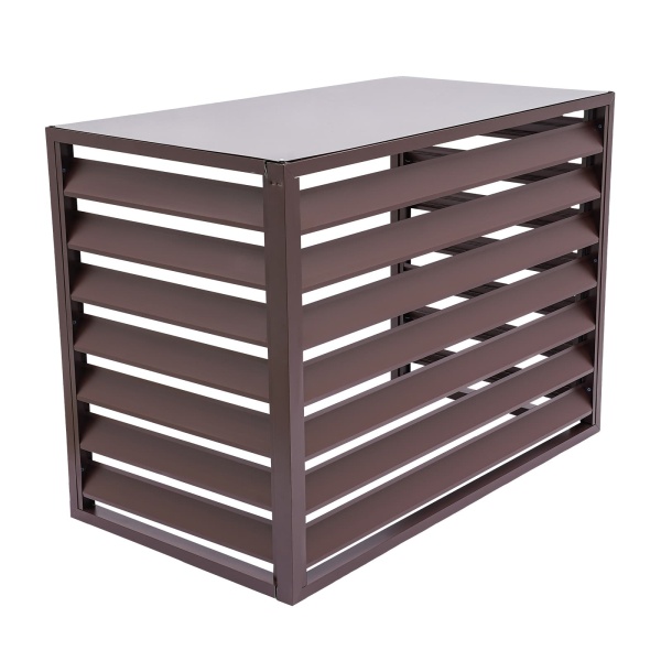 Air conditioning fence 2-3P four sides 110x80x60-brown, Air Conditioner Fence Screen, Air Conditioner Privacy Screen, Air Conditioner Screen