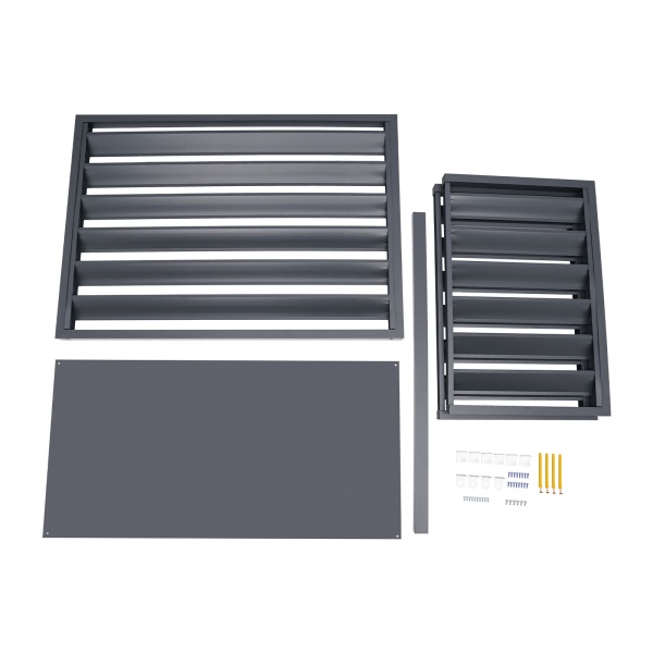 Air conditioning fence 1.5P four sides 100x70x50-dark gray  Air Conditioner Fence Screen, Air Conditioner Privacy Screen