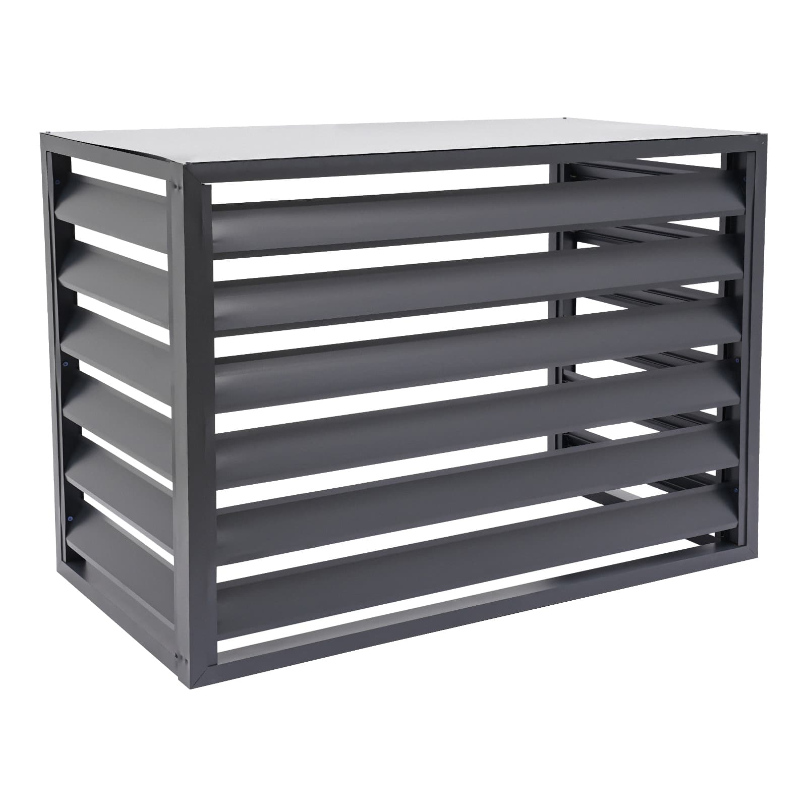 Air conditioning fence 1.5P four sides 100x70x50-dark gray  Air Conditioner Fence Screen, Air Conditioner Privacy Screen