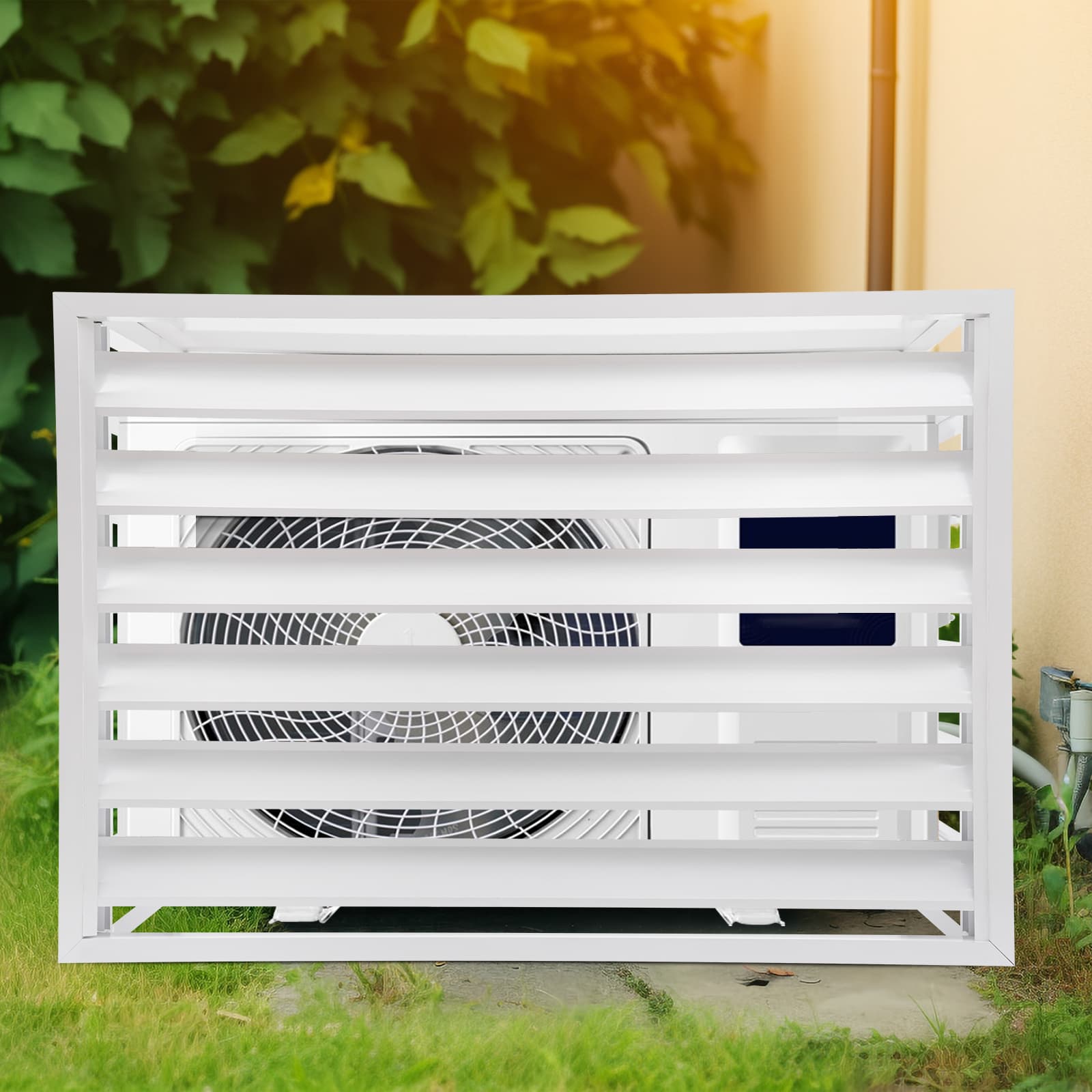 Air conditioning fence 1.5P four sides 100*70*50-white air Conditioner Fence Screen, Air Conditioner Privacy Screen, Air Conditioner Screen