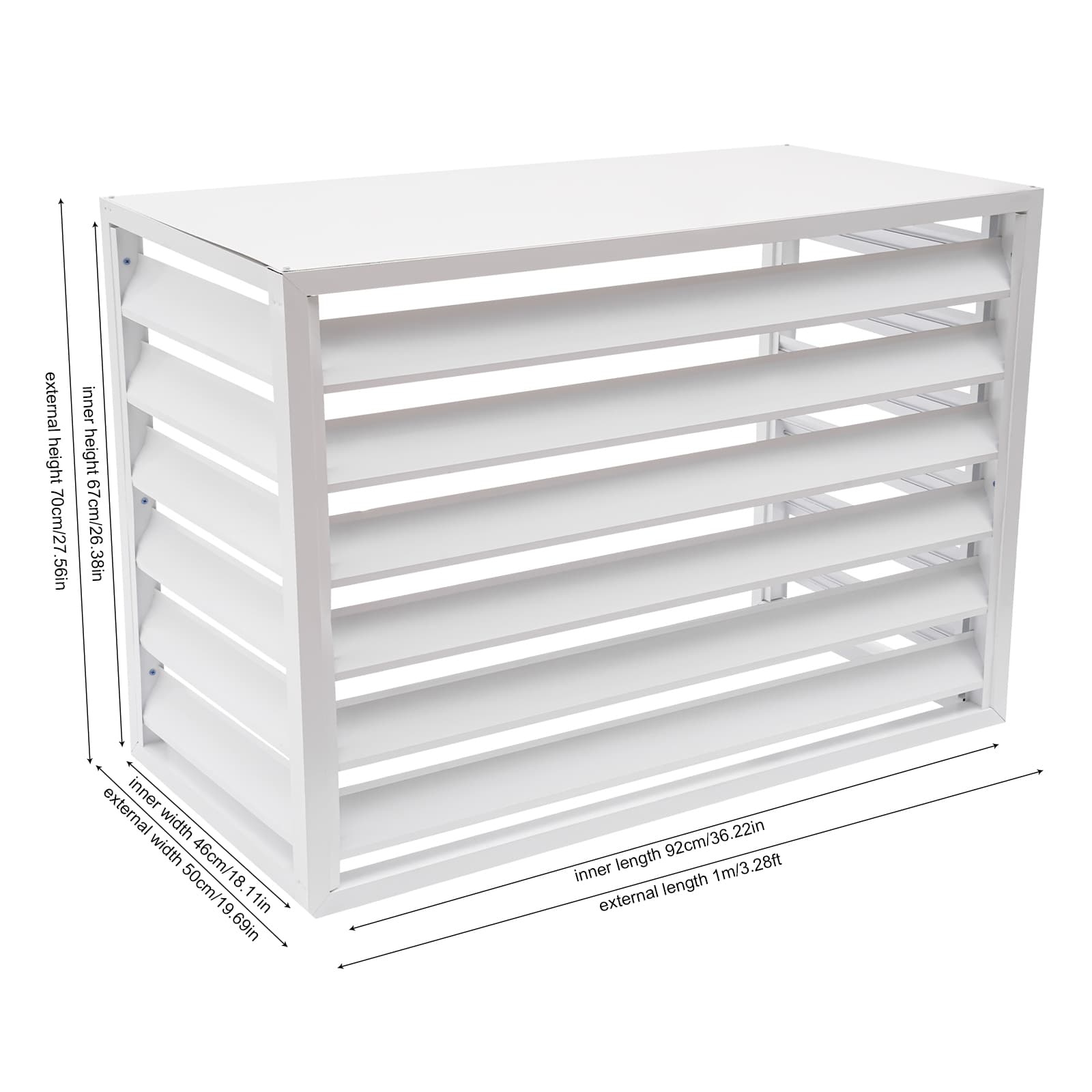 Air conditioning fence 1.5P four sides 100*70*50-white air Conditioner Fence Screen, Air Conditioner Privacy Screen, Air Conditioner Screen Air conditioning fence 1.5P four sides 100*70*50-white air Conditioner Fence Screen, Air Conditioner Privacy Screen, Air Conditioner Screen