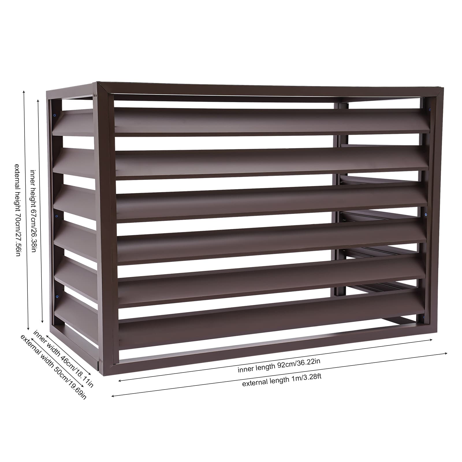 Air conditioning fence 1.5P four sides 100x70x50-brown Air Conditioner Fence Screen, Air Conditioner Privacy Screen, Air Conditioner Screen Air conditioning fence 1.5P four sides 100x70x50-brown Air Conditioner Fence Screen, Air Conditioner Privacy Screen, Air Conditioner Screen