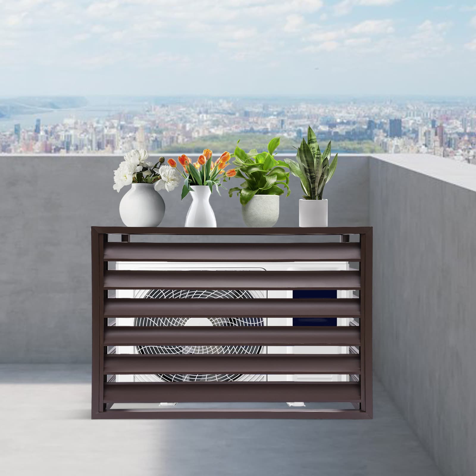 Air conditioning fence 1.5P four sides 100x70x50-brown Air Conditioner Fence Screen, Air Conditioner Privacy Screen, Air Conditioner Screen Air conditioning fence 1.5P four sides 100x70x50-brown Air Conditioner Fence Screen, Air Conditioner Privacy Screen, Air Conditioner Screen