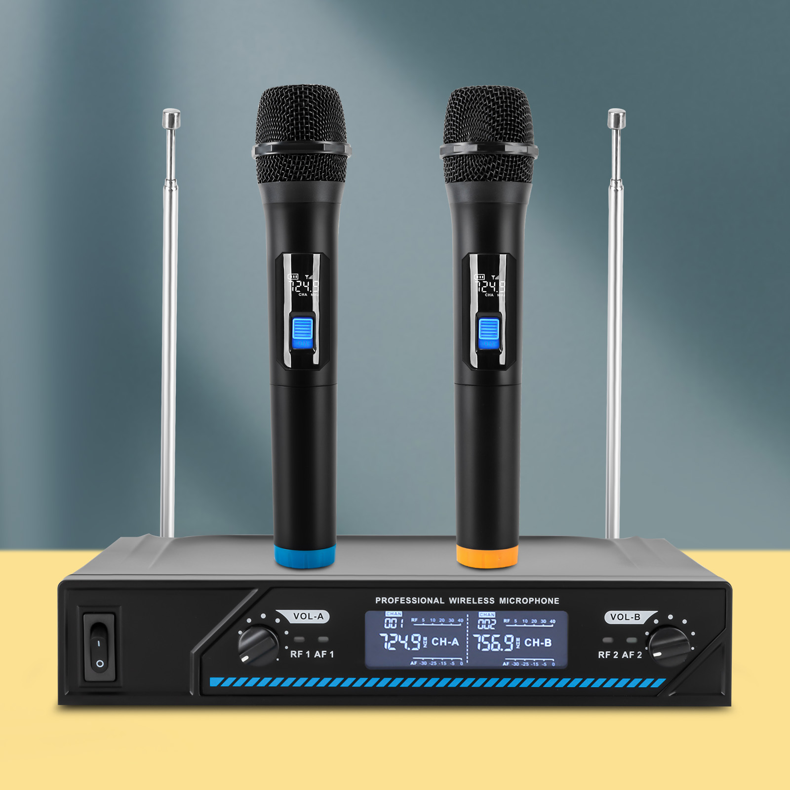 Wireless Microphone Kit Professional 2 Channel Karaoke Microphone for Church Party Singing For Conferences Presentations Wireless Microphone Kit Professional 2 Channel Karaoke Microphone for Church Party Singing For Conferences Presentations