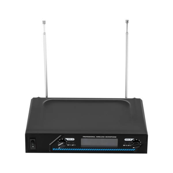 Wireless Microphone Kit Professional 2 Channel Karaoke Microphone for Church Party Singing For Conferences Presentations