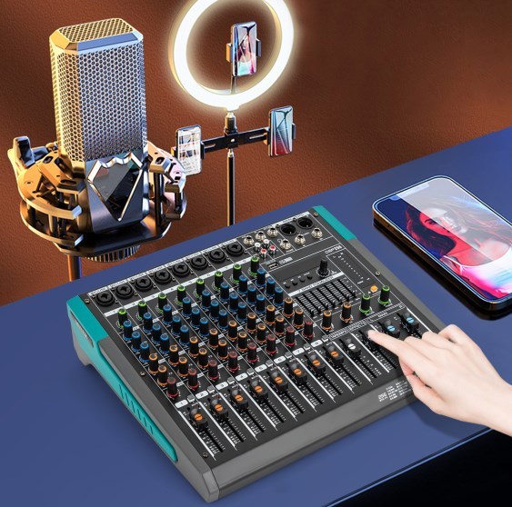 Professional Audio Mixer, 8 Channel Audio Mixer Professional Audio Mixer, 8 Channel Audio Mixer