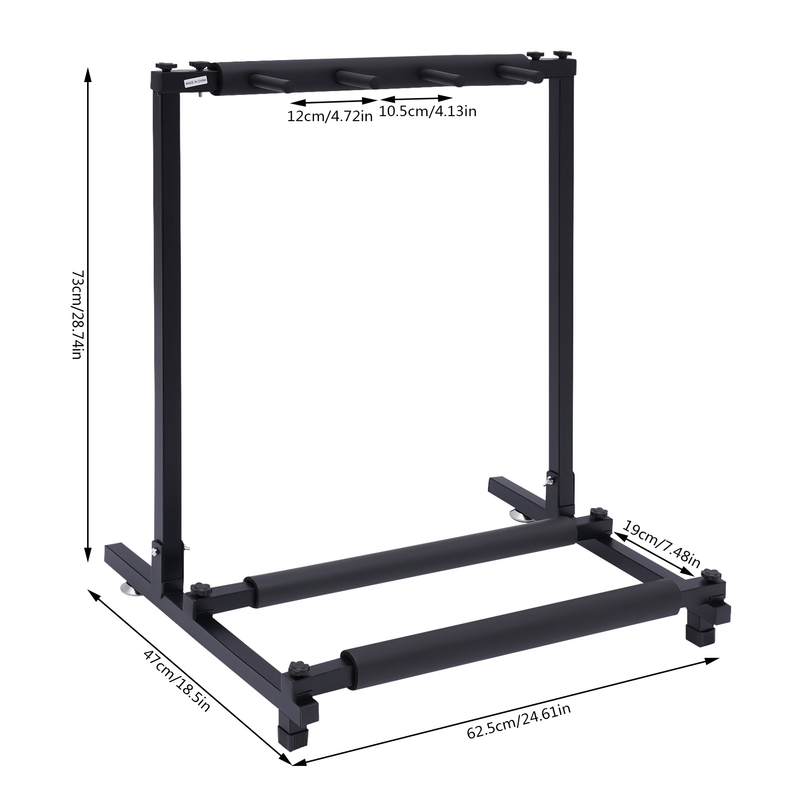 3-fold guitar stand, Multi-guitar stand, Detachable design, 62.5*47*73 cm, Black 3-fold guitar stand, Multi-guitar stand, Detachable design, 62.5*47*73 cm, Black