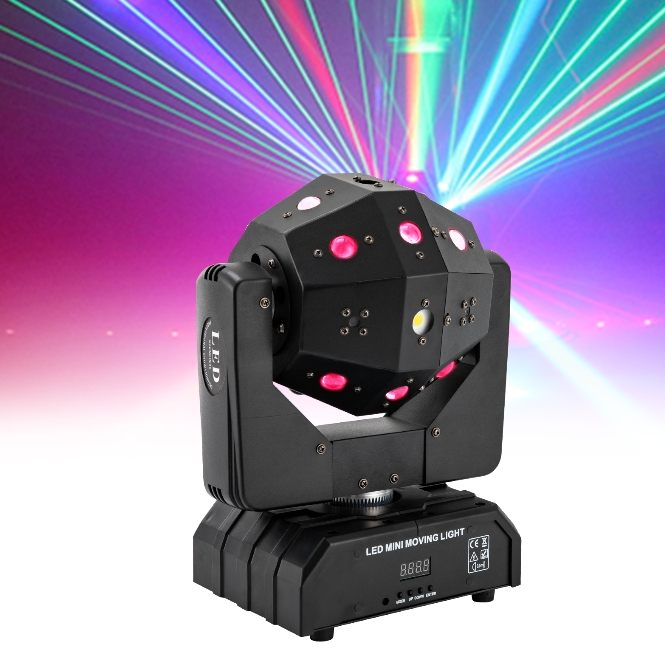 120W 16 LED Rotating Flash Three in One RGBW DMX Suitable for Stage Party Performance Wedding In Hotels Bathing Centers Swimming Pools