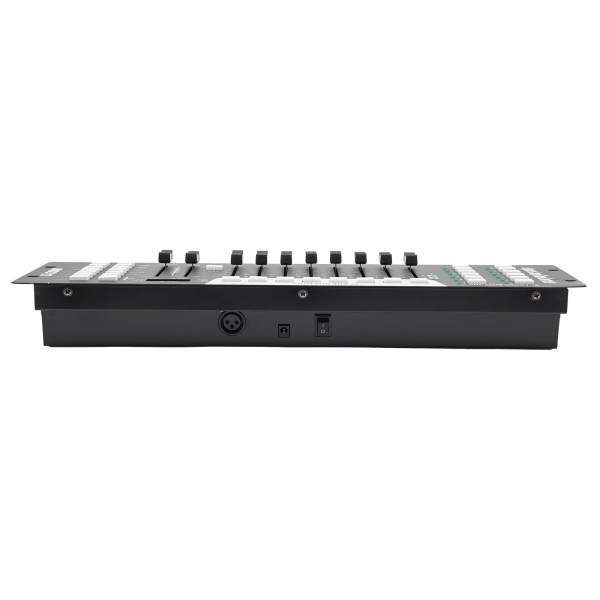 Dmx512 Stage Light Console 192 Ideal For Djs Stages Discos Nightclubs Ktvs Parties Bars Weddings Black 18.97*5.2*2.76inch DC12V 2A