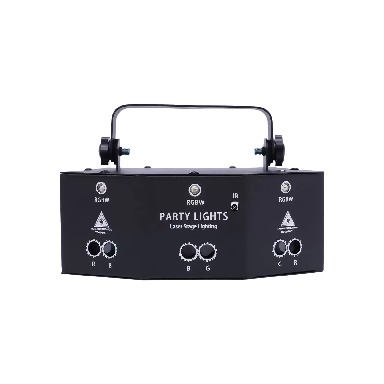 9-Eyes Laser LED RGB Light Strobe Lighting DJ Projector Disco Stage Light with LED Display Multi-functional Remote Control Anti-slip Feet