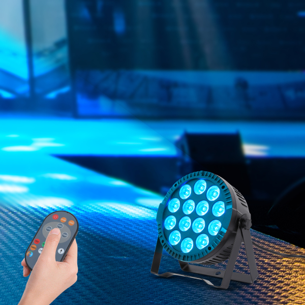RGBW LED RGBW Spotlight, Stage Spotlight, RGBW Spotlight, For wedding, bar, concert tour, Dimming: 0-100, 22*23.5*8, Black