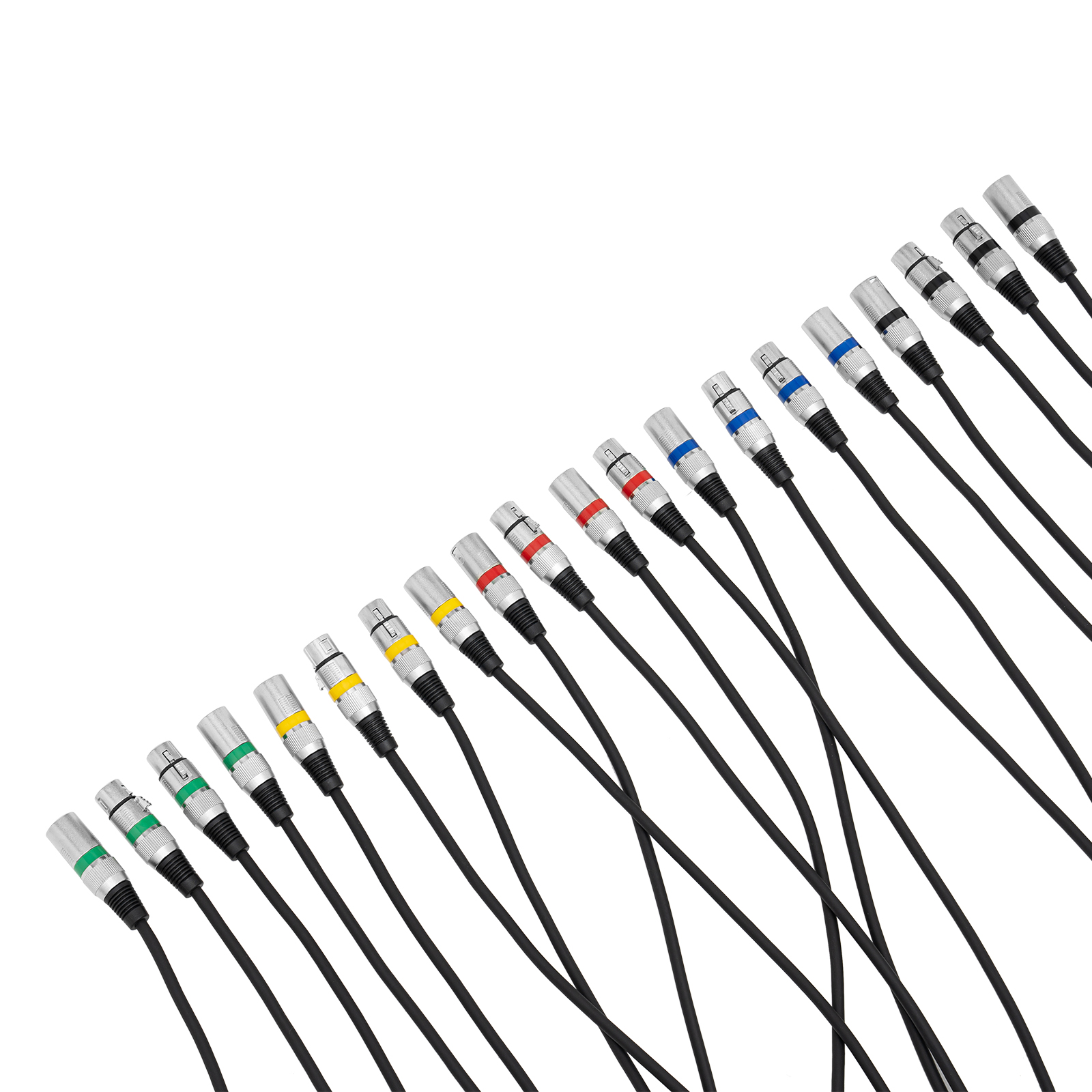 DMX cable, DMX signal connection, DMX light control, Length of each cable: 1mLength of each cable: 1m, Black DMX cable, DMX signal connection, DMX light control, Length of each cable: 1mLength of each cable: 1m, Black