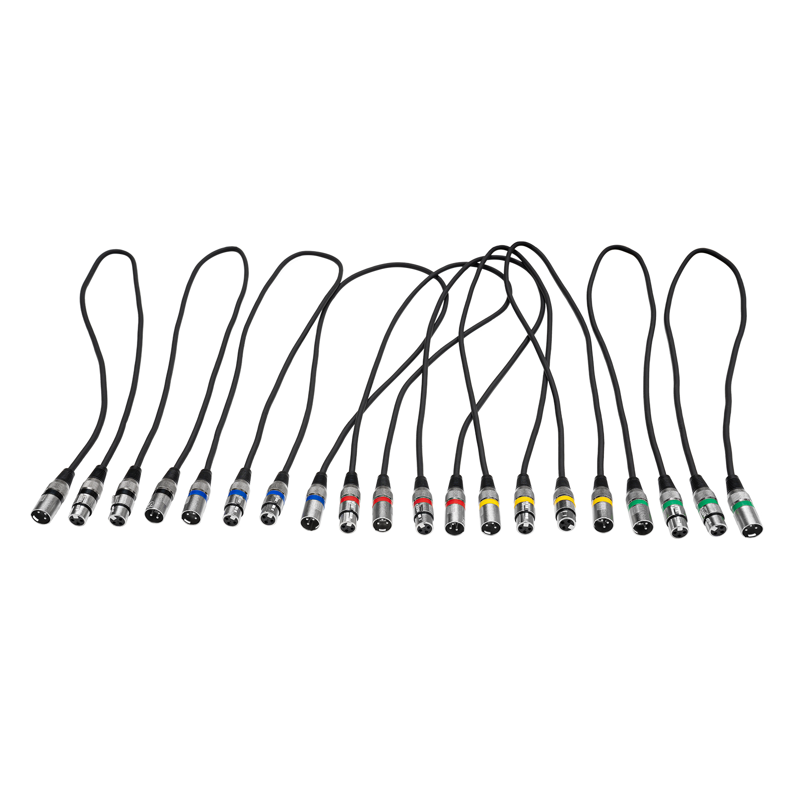 DMX cable, DMX signal connection, DMX light control, Length of each cable: 1mLength of each cable: 1m, Black DMX cable, DMX signal connection, DMX light control, Length of each cable: 1mLength of each cable: 1m, Black