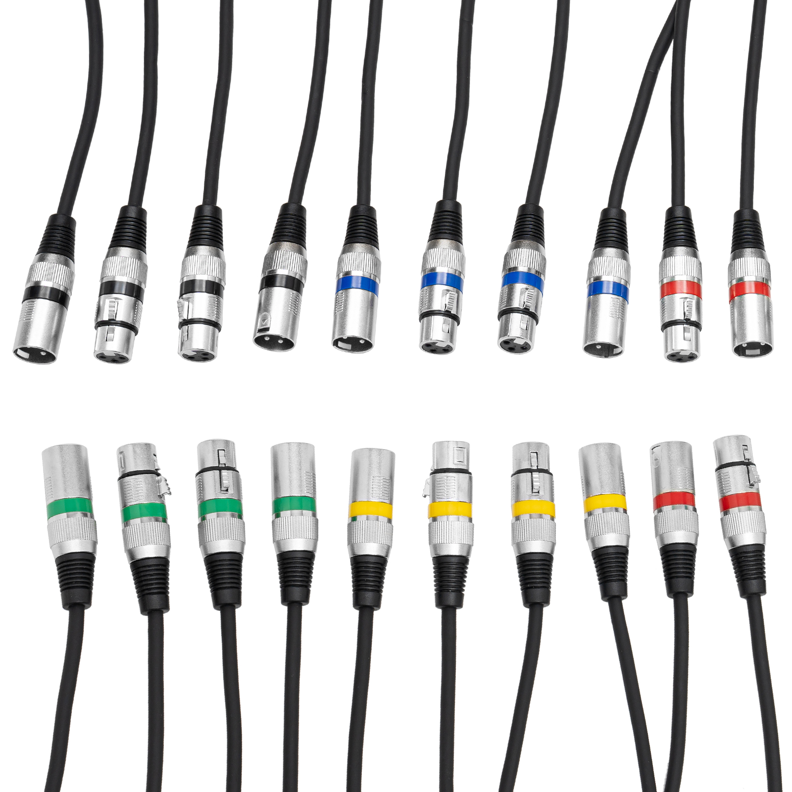DMX cable, DMX signal connection, DMX light control, Length of each cable: 1mLength of each cable: 1m, Black DMX cable, DMX signal connection, DMX light control, Length of each cable: 1mLength of each cable: 1m, Black