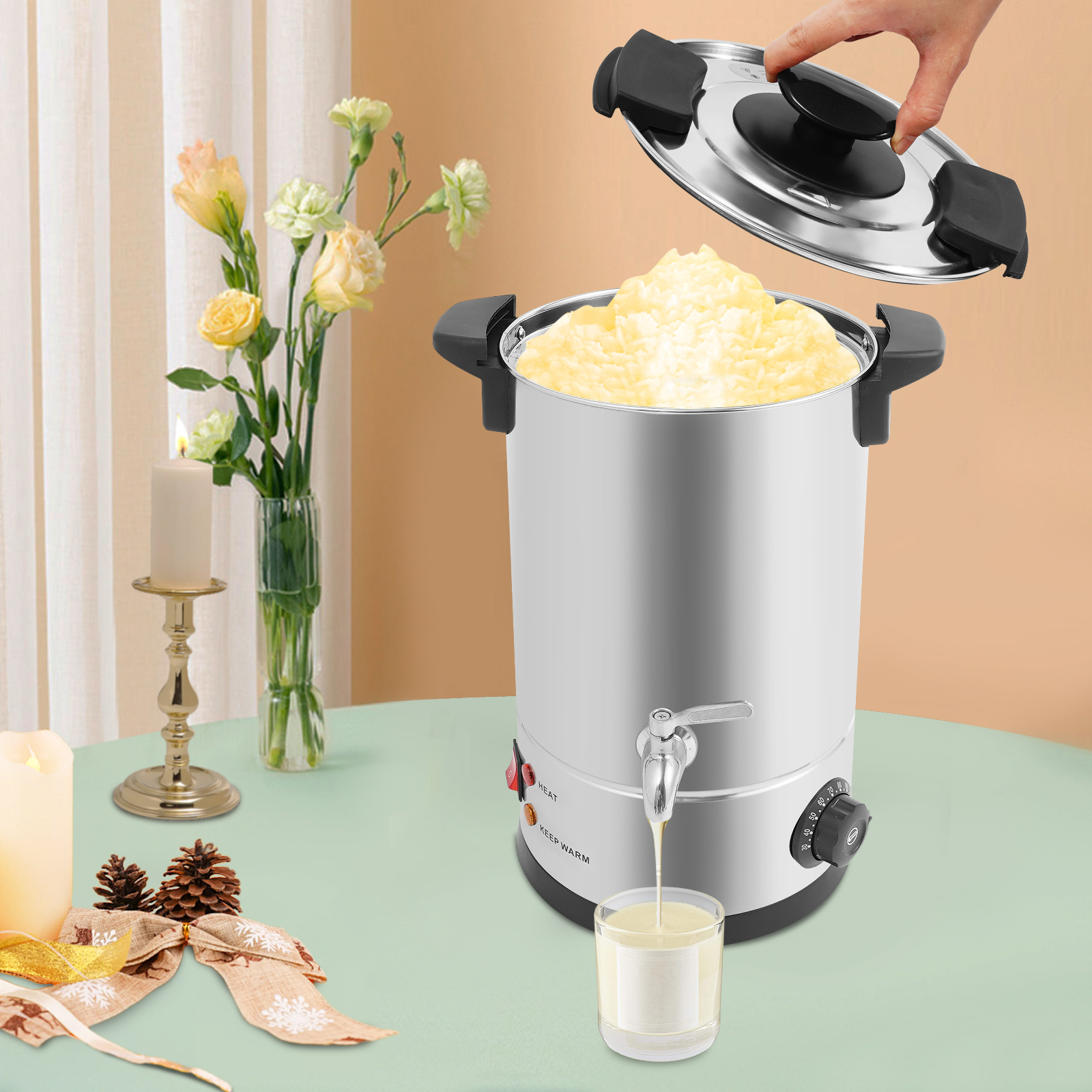 8L Wax Melting Pot for Candle Making, Wax Melting Pot, Large Commercial Wax Melting Machine
