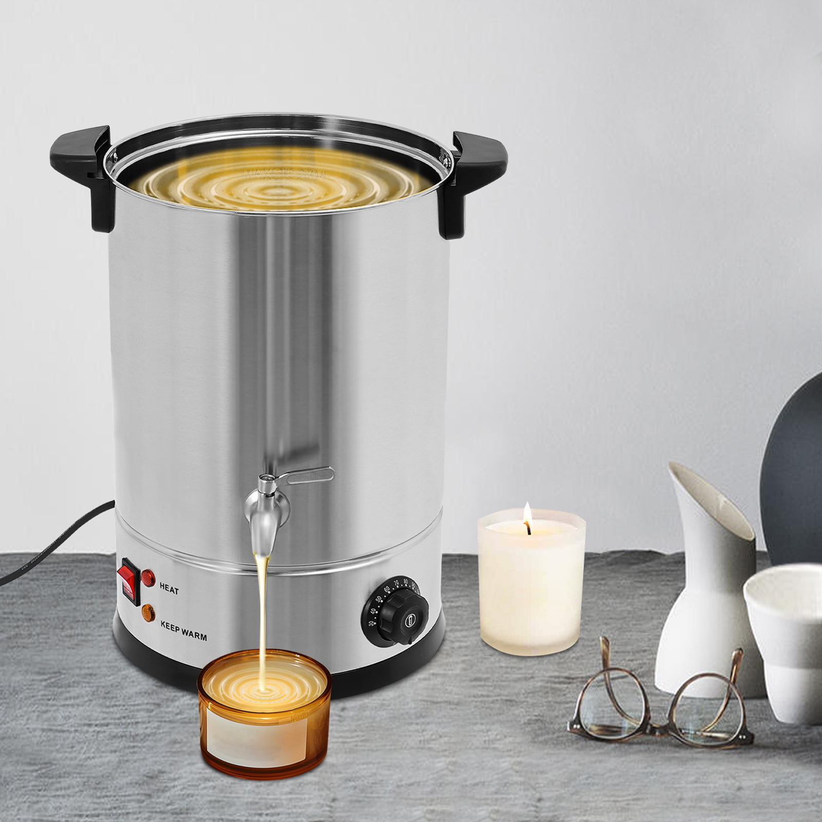 12L Wax Melting Pot for Candle Making, Wax Melting Pot, Large Commercial Wax Melting Machine 12L Wax Melting Pot for Candle Making, Wax Melting Pot, Large Commercial Wax Melting Machine