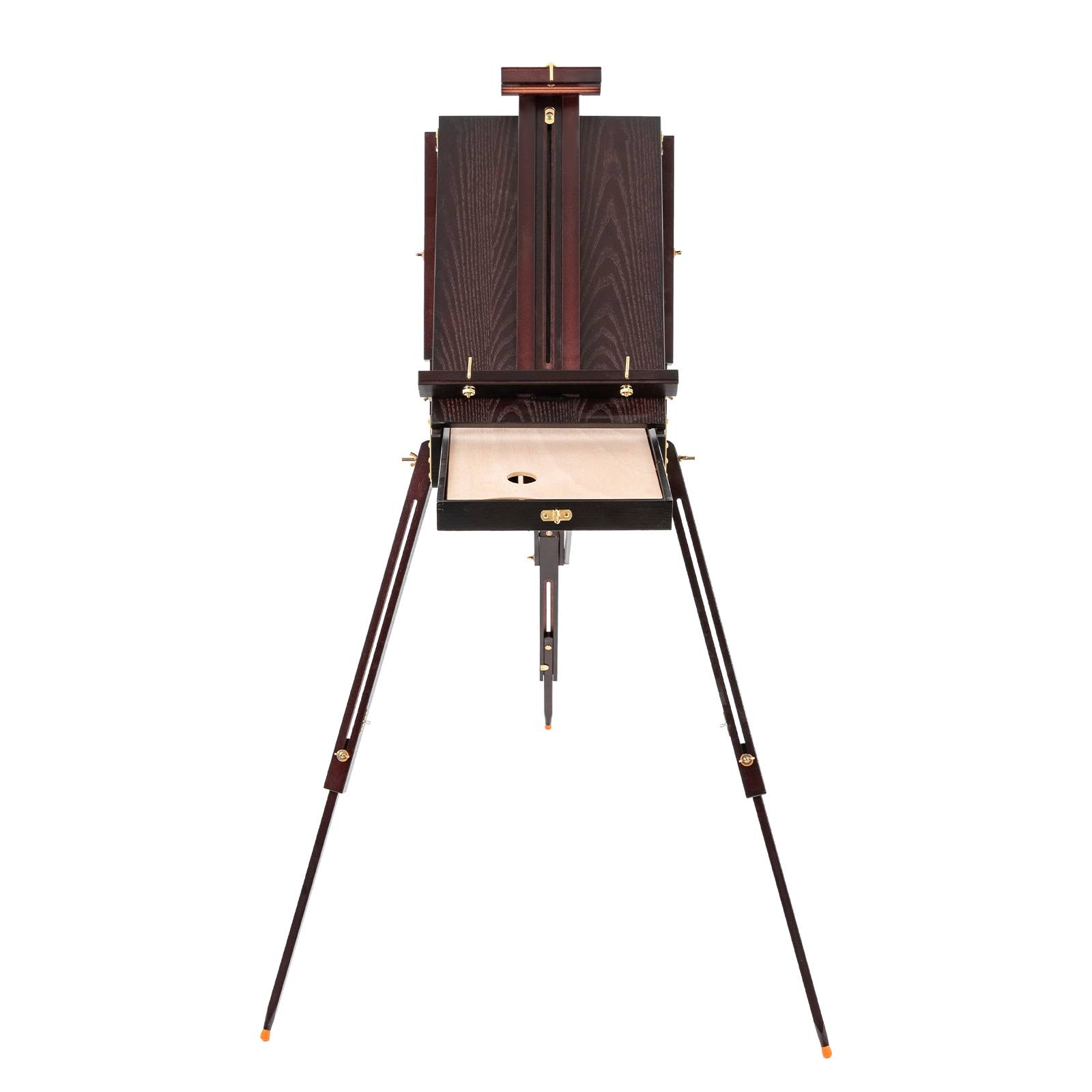 French Style Wooden Sketchbox Easel with Fodable Legs Drawer Storage and Palette Tray Portable Artist Easel Box for Outdoor Painting