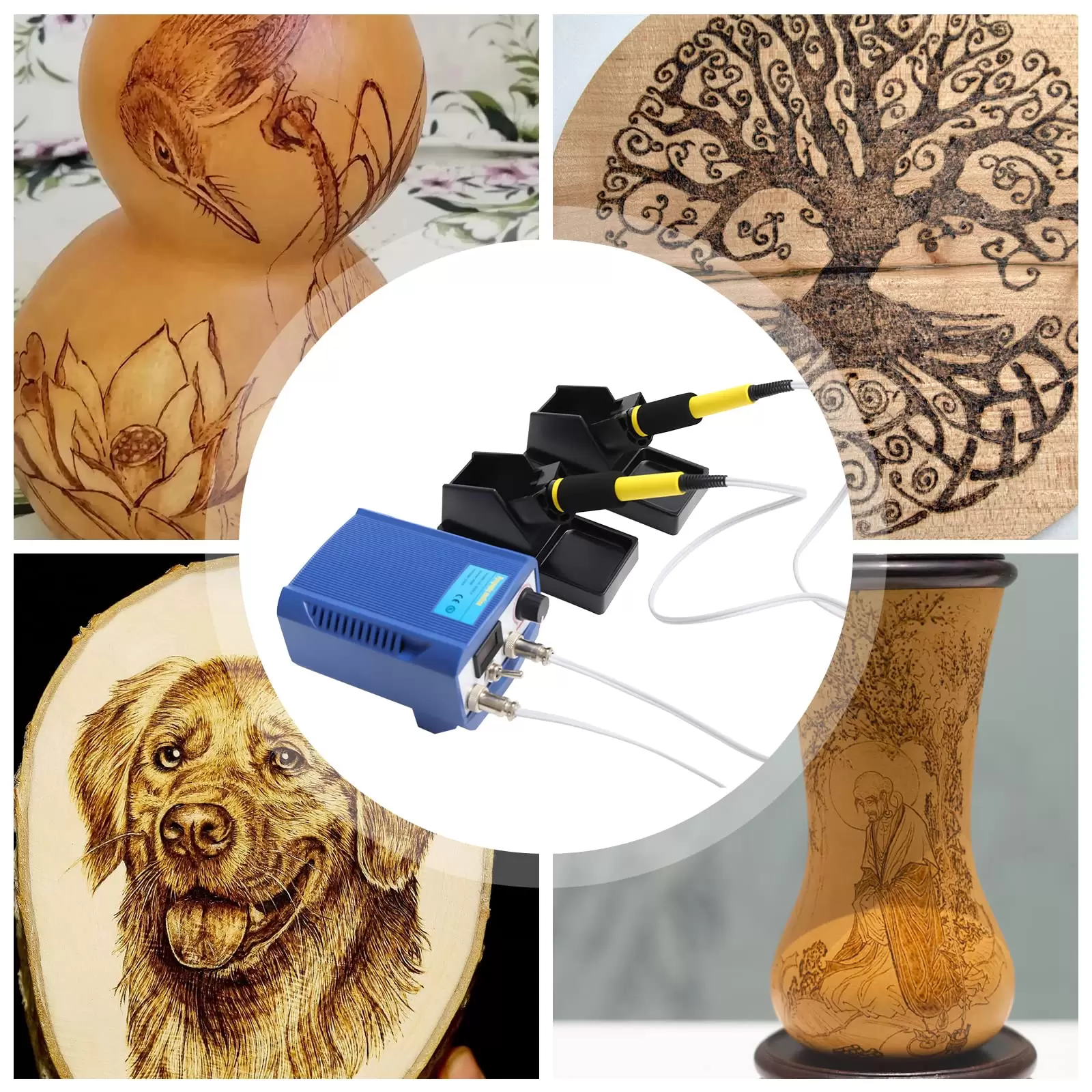 Pyrography Station Pyrography Machine Quick Heating and Cooling Pyrography Machine with 20 Burning Tips for Wood Leather Pyrography Station Pyrography Machine Quick Heating and Cooling Pyrography Machine with 20 Burning Tips for Wood Leather