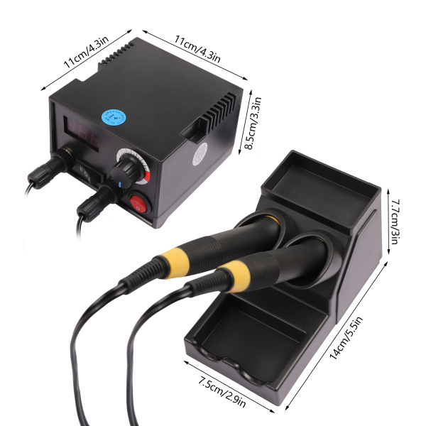 220V Adjustable Temperature Pyrography Kit with 20 Pyrography Wire Tips (Double Pen)