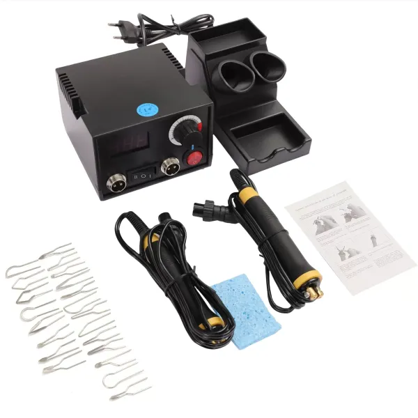 220V Adjustable Temperature Pyrography Kit with 20 Pyrography Wire Tips (Double Pen) 220V Adjustable Temperature Pyrography Kit with 20 Pyrography Wire Tips (Double Pen)