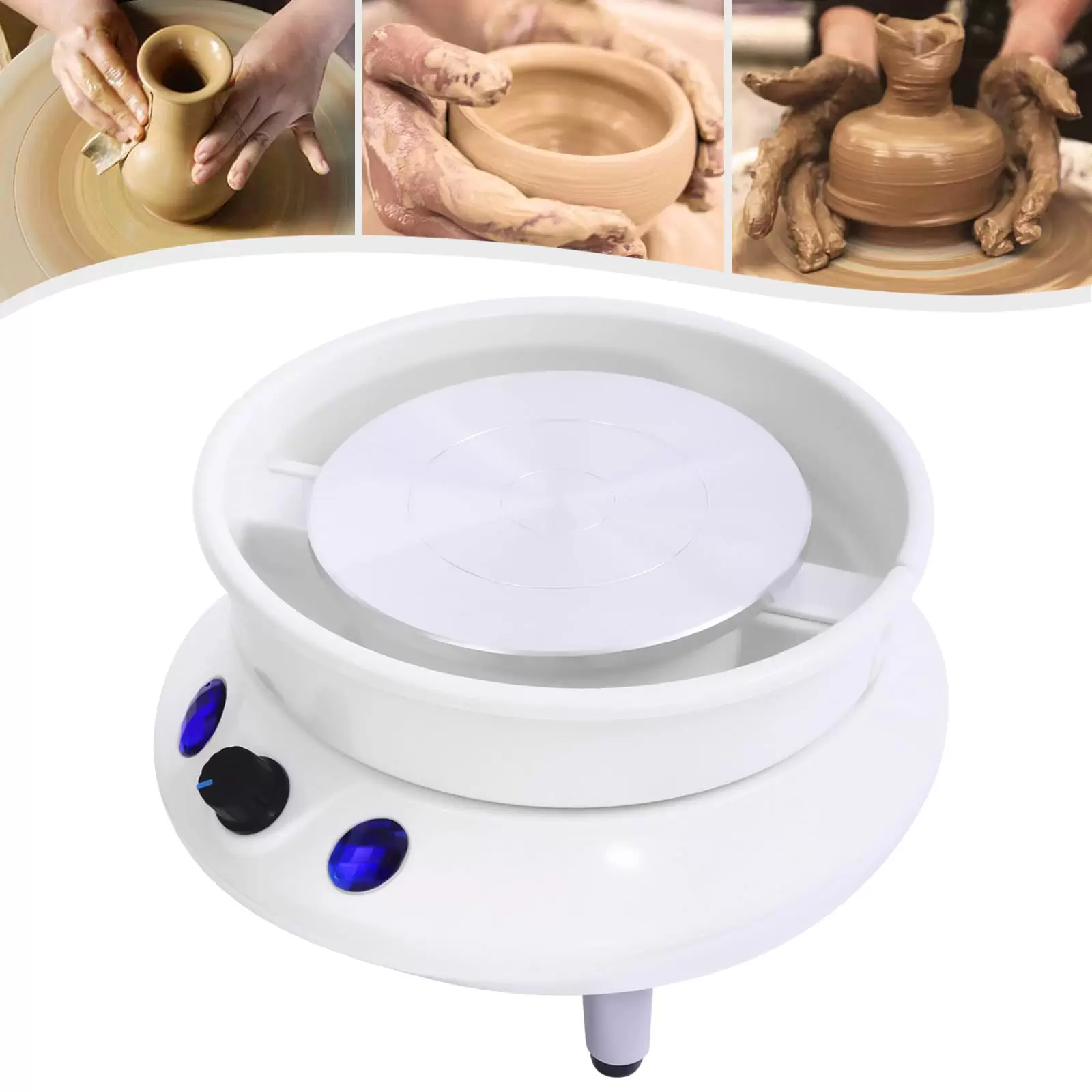 Ceramic Pottery Discs, Electric Pottery Disc, Children's Pottery Disc, DIY Clay Craft, 15cm, 120W, Suitable for Home and School