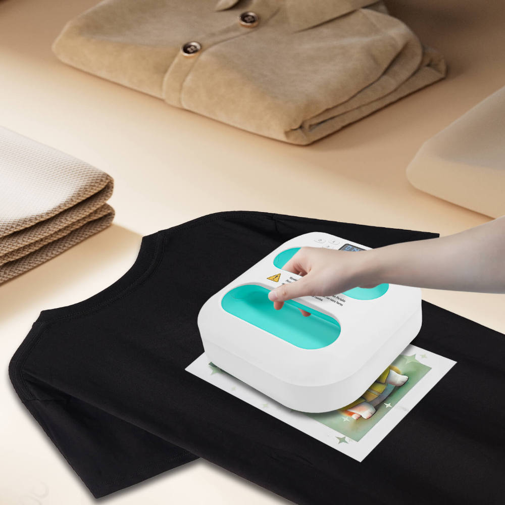 Green Heat Plotter, Mini Heat Press Machine, Portable Heat Press, with Timepiece, Temperature Range: 85-205℃