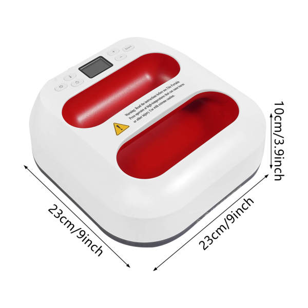 Red Heat Plotter, Mini Heat Press Machine, Portable Heat Press, with Timepiece, Temperature Range: 85-205℃