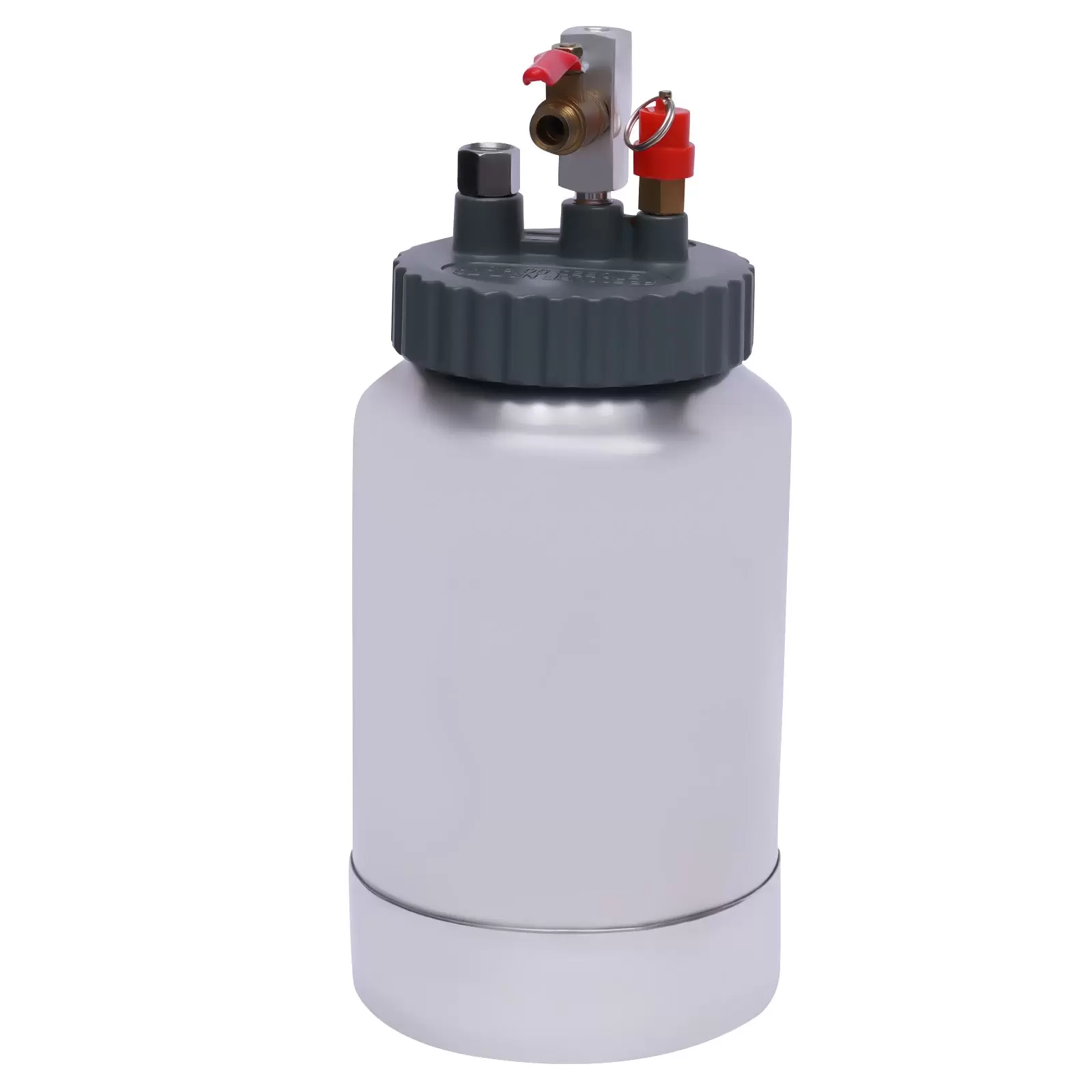 2L Pressure Paint Pot Overall Pressure Tank Painting with Spray Gun and 6 Hole Pressure Pot Paint Sprayer Set