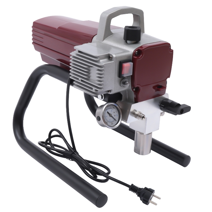 1800W 220V Airless Paint Sprayer with Adjustable Spray Pressure and Hose for Wall Ceiling Wood Adjustable Spray Pressure Red