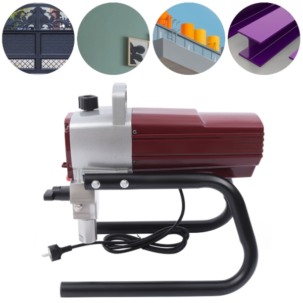 1800W 220V Airless Paint Sprayer with Adjustable Spray Pressure and Hose for Wall Ceiling Wood Adjustable Spray Pressure Red