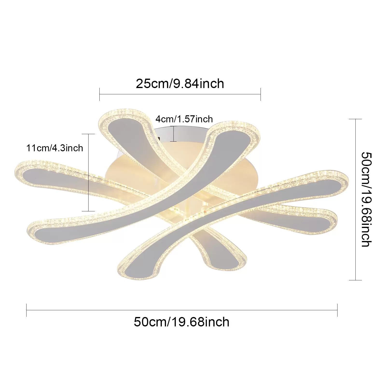 19.68*19.68*4.3inch 48W Ceiling Lamp Dimmable Brightness with Remote Control for Kitchens Hallways Living Rooms 19.68*19.68*4.3inch 48W Ceiling Lamp Dimmable Brightness with Remote Control for Kitchens Hallways Living Rooms