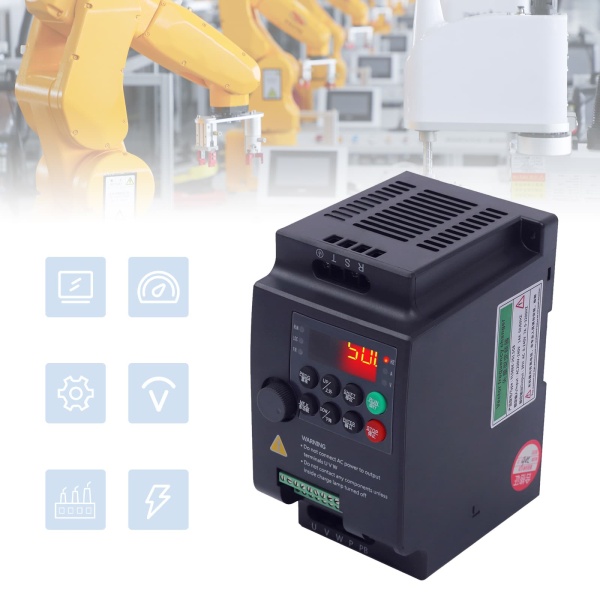 AC 220V/1.5KW 2HP 7A CNC VFD converter single phase to 3 phase for spindle motor speed control