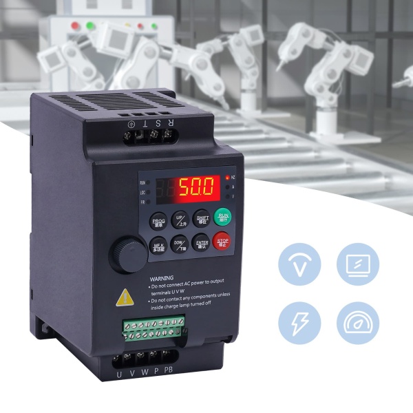 AC 220V/1.5KW 2HP 7A CNC VFD converter single phase to 3 phase for spindle motor speed control