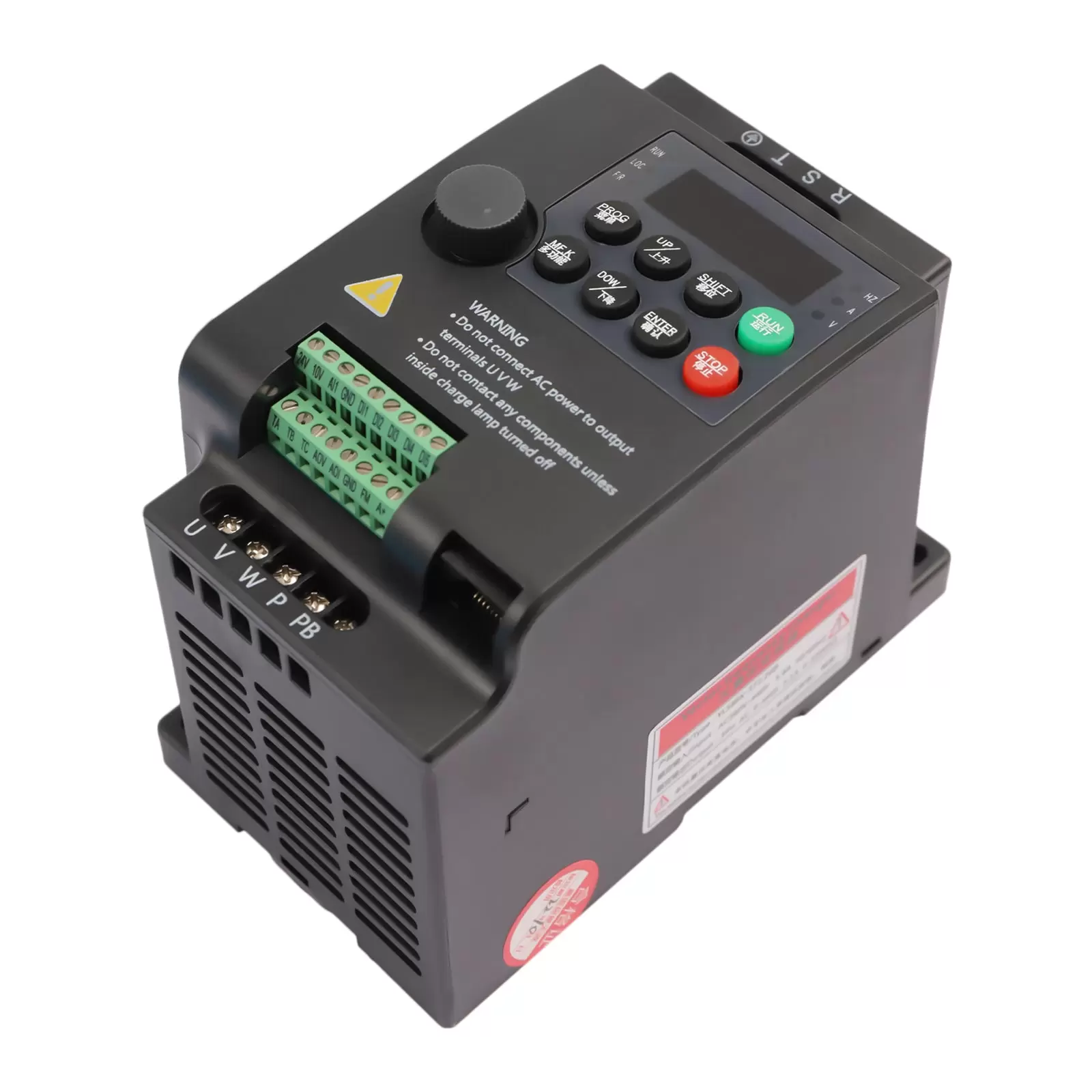 Mini VFD 380V Single Phase/Three Phase AC Inverter Frequency Converter for 2.2 kW Three Phase Motors