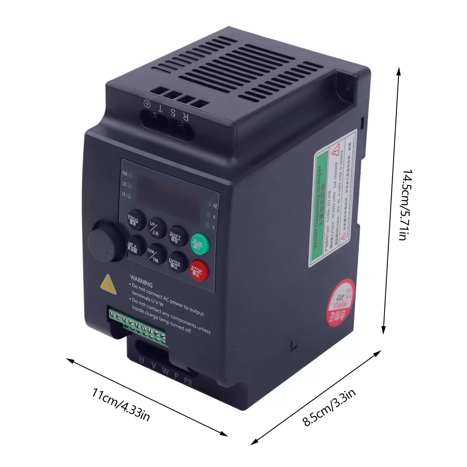 Variable Frequency Drive, AC 220V/2.2KW 3HP 10A CNC VFD Converter Single Phase to Three Phase for Spindle Motor Speed Control Variable Frequency Drive, AC 220V/2.2KW 3HP 10A CNC VFD Converter Single Phase to Three Phase for Spindle Motor Speed Control