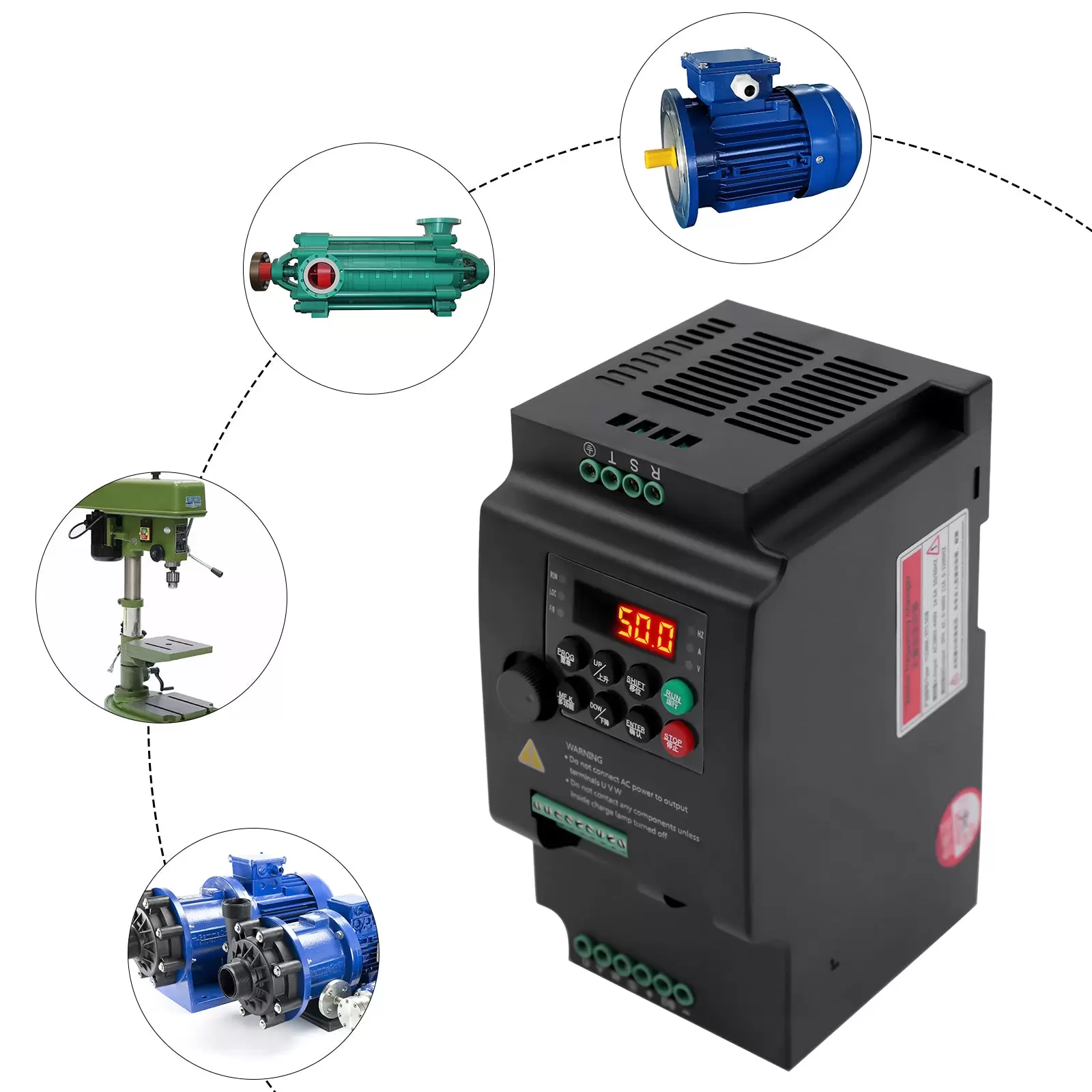 Frequency Converter 5.5kw 380v General Motor Three Phase Input/output Vfda Frequency Converter For Motors Drilling Machines Pumps Fans Frequency Converter 5.5kw 380v General Motor Three Phase Input/output Vfda Frequency Converter For Motors Drilling Machines Pumps Fans